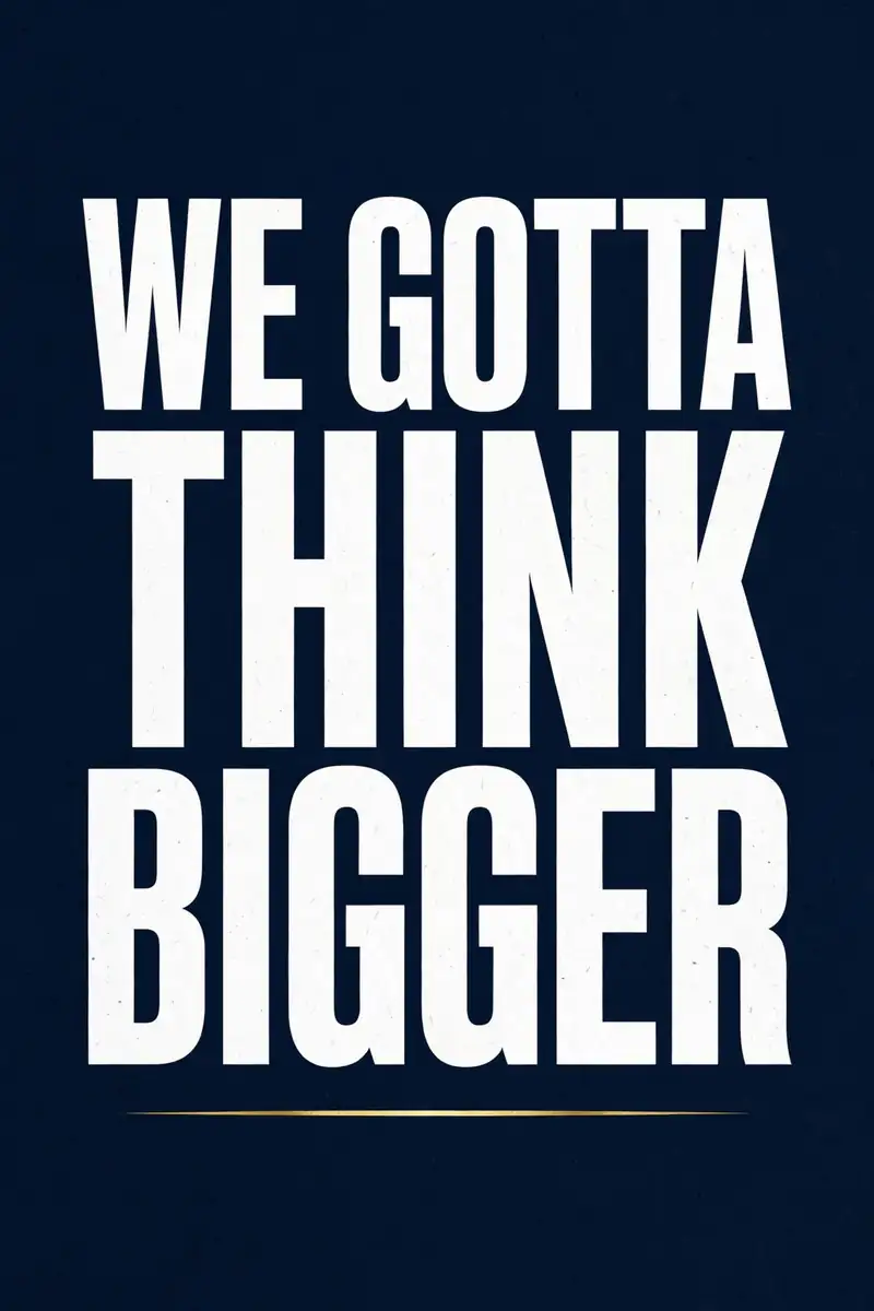 We gotta think bigger poster