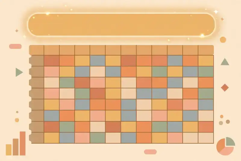 A giant spreadsheet grid with colorful cells and a glowing formula bar