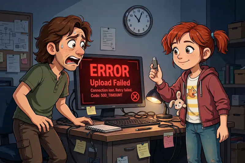 11:58 AM. The file is corrupted. Marty has a backup.